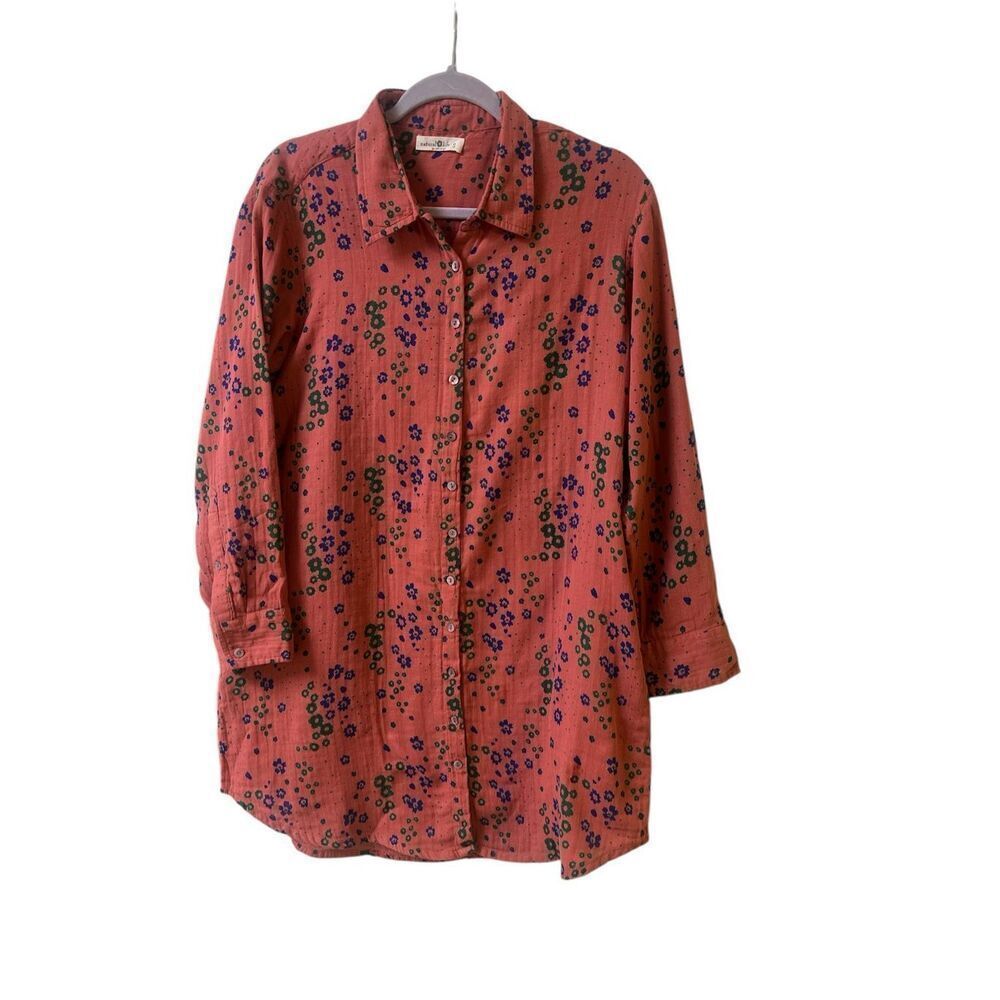 Natural Life shirt dress floral print sz Small